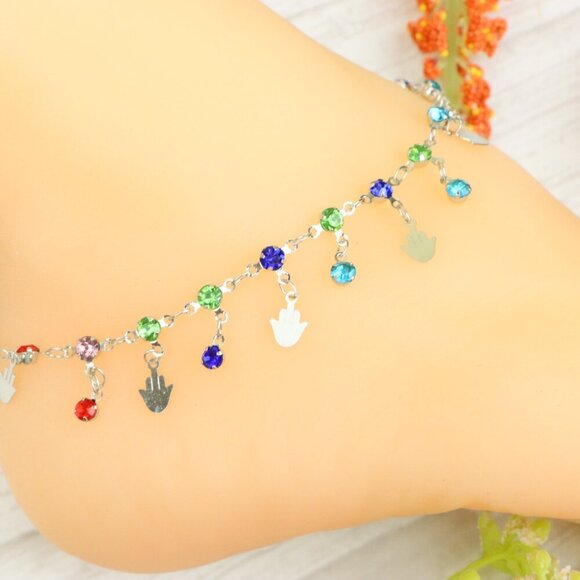 "Handmade Anklet – Elegant & Delicate Jewelry for Women | UNVRC1235 - Picture 1 of 10